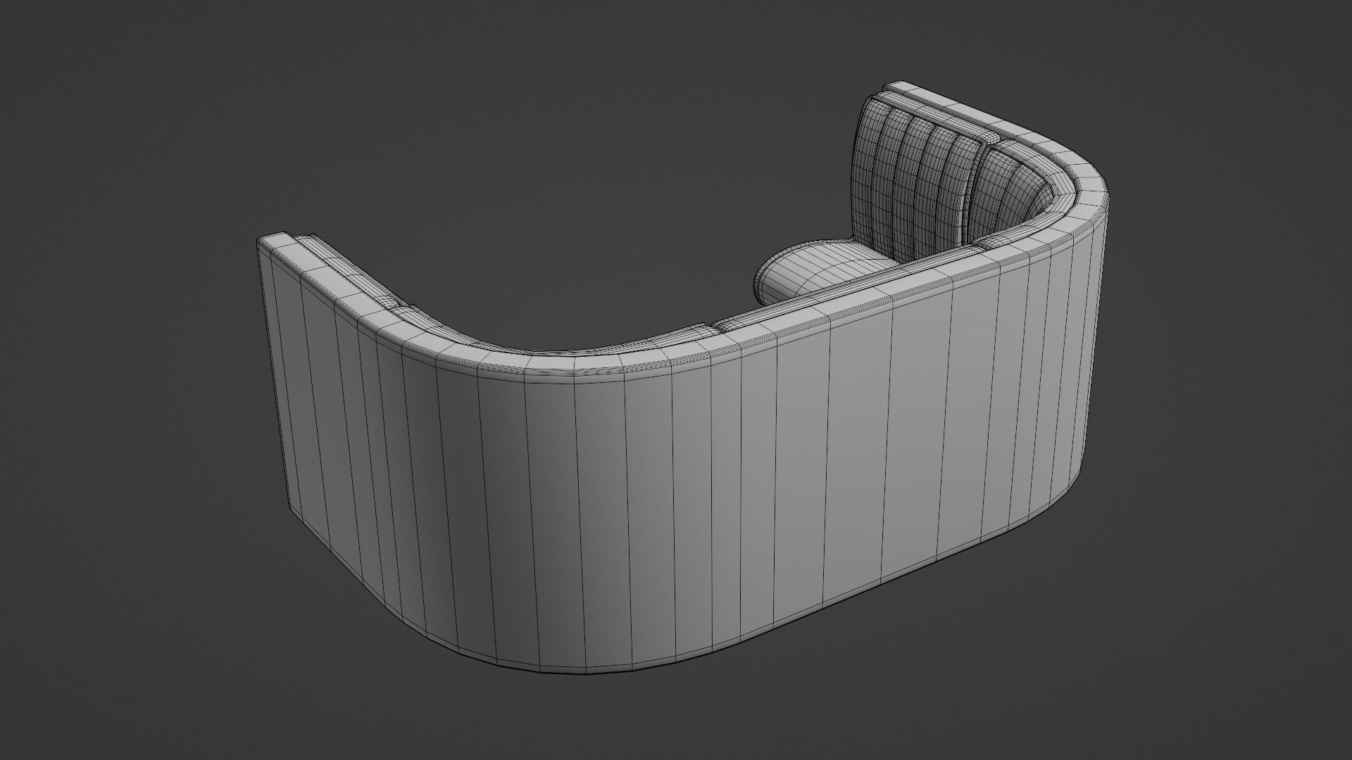 Retro Diner Square Booth Set Low-poly 3D model_14