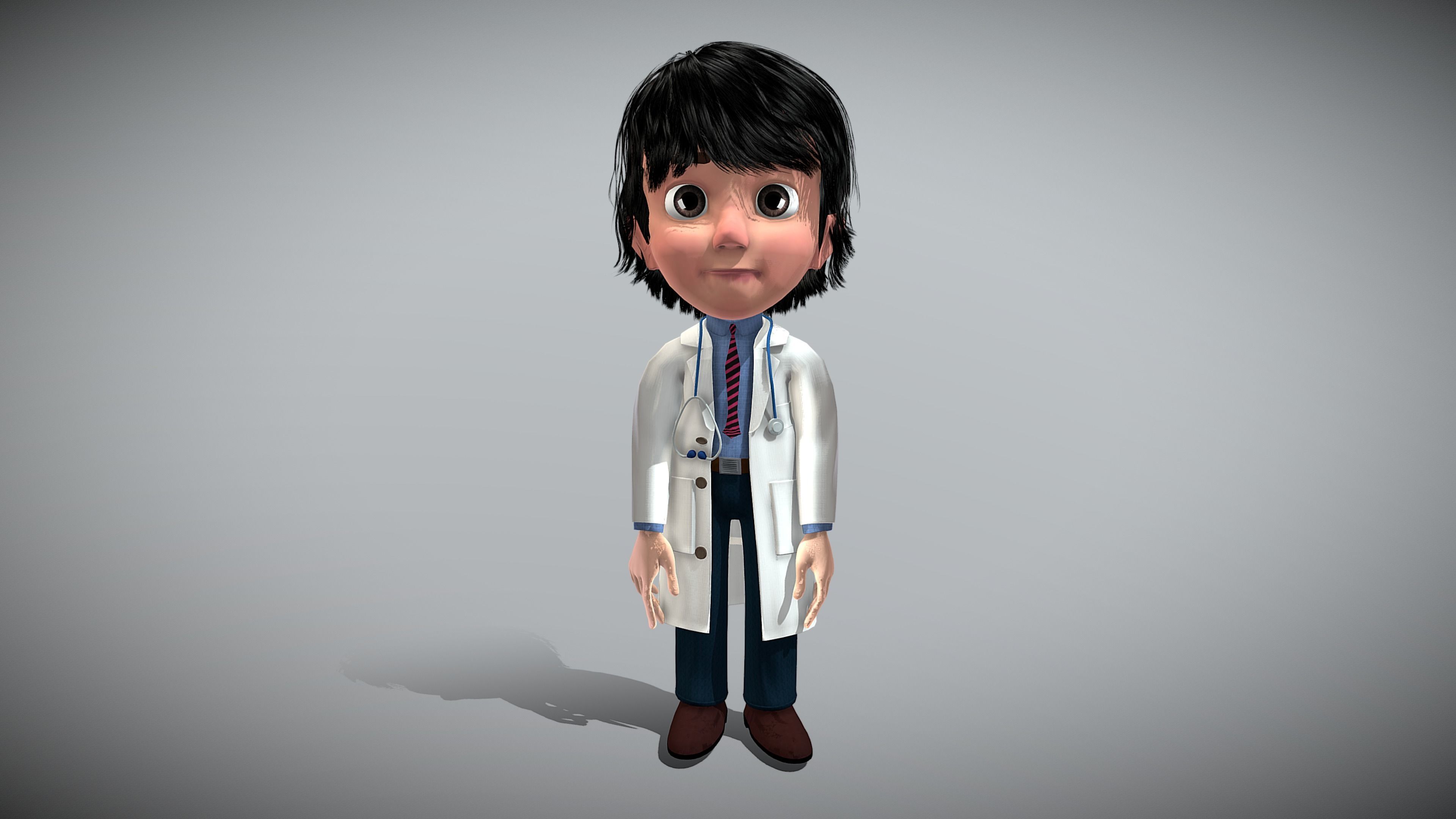 Cartoon Doctor 3D model_9