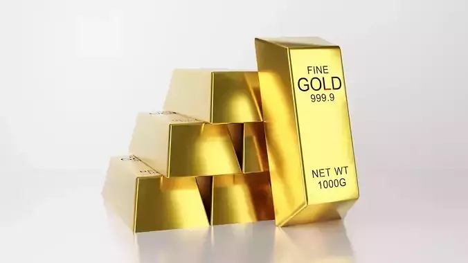 Gold Bar 3D Model  3D model
