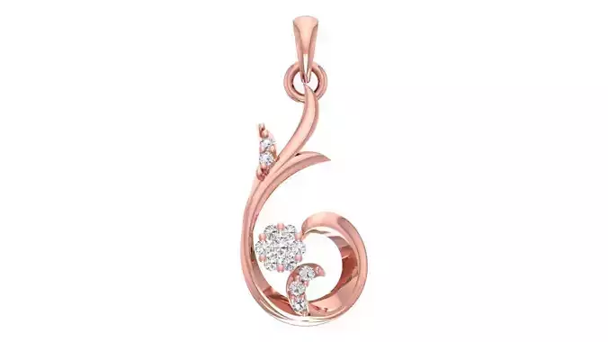 Women Diamond Pendants 3dm STL OBJ FBX Renders Details