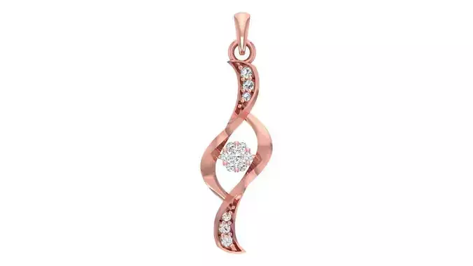Women Diamond Pendants 3dm STL OBJ FBX Renders Details