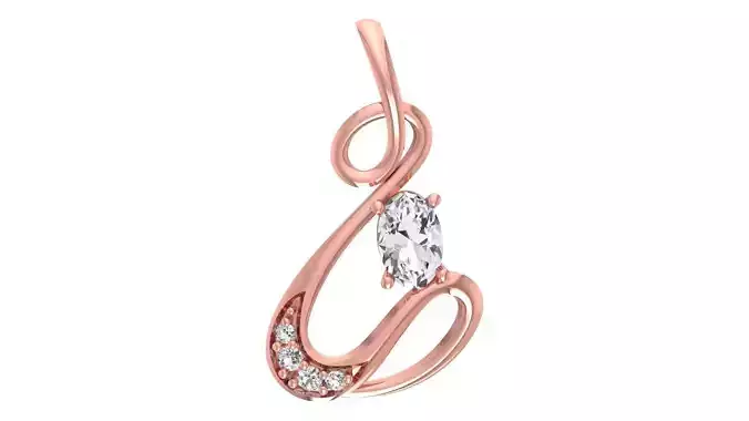 Women Diamond Pendants 3dm STL OBJ FBX Renders Details