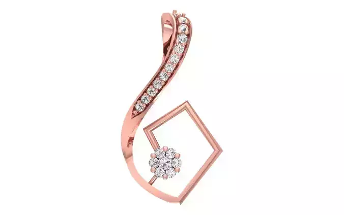 Women Diamond Pendants 3dm STL OBJ FBX Renders Details