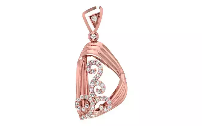 Women Diamond Pendants 3dm STL OBJ FBX Renders Details