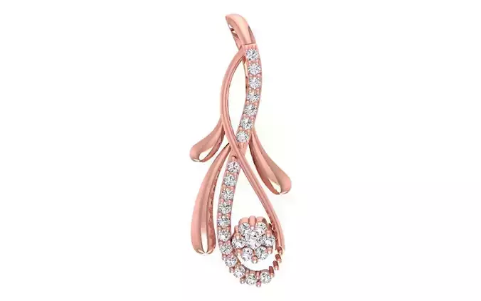 Women Diamond Pendants 3dm STL OBJ FBX Renders Details