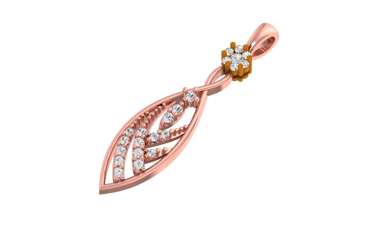 Women Diamond Pendants 3dm STL OBJ FBX Renders Details 3D print model_2