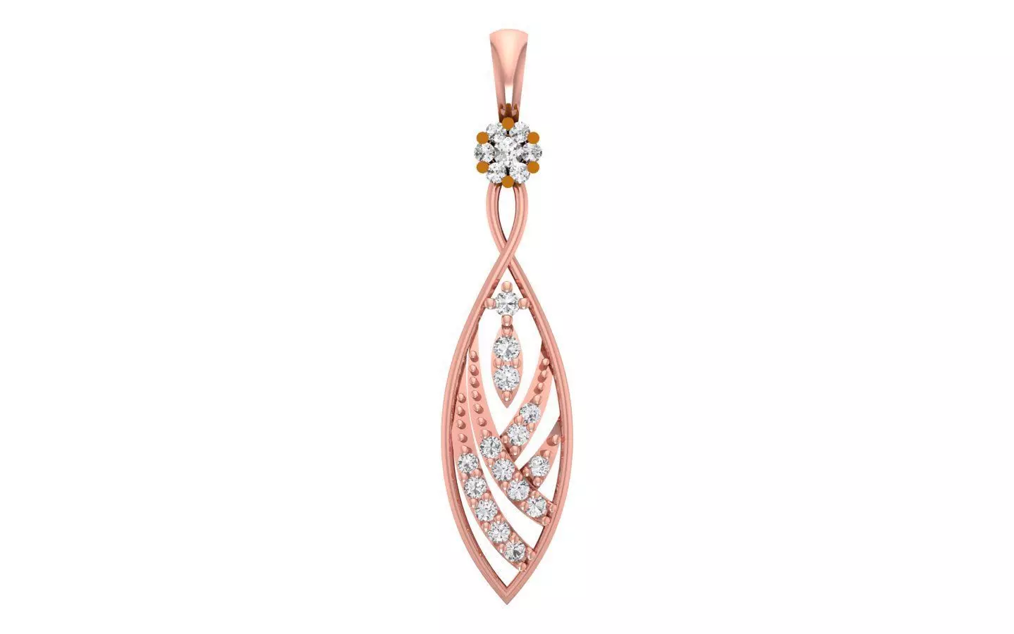 Women Diamond Pendants 3dm STL OBJ FBX Renders Details 3D print model_0