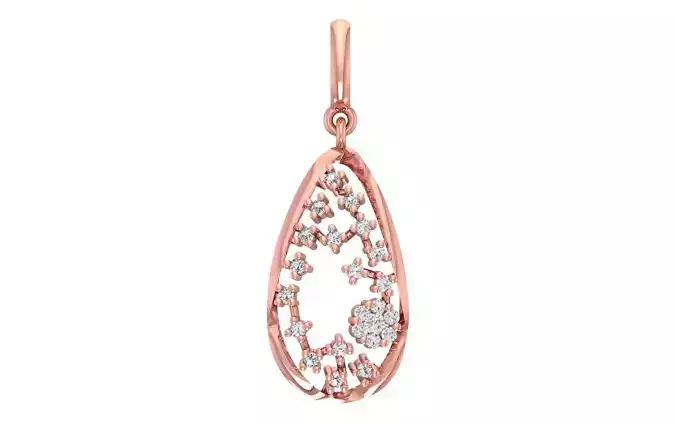 Women Diamond Pendants 3dm STL OBJ FBX Renders Details