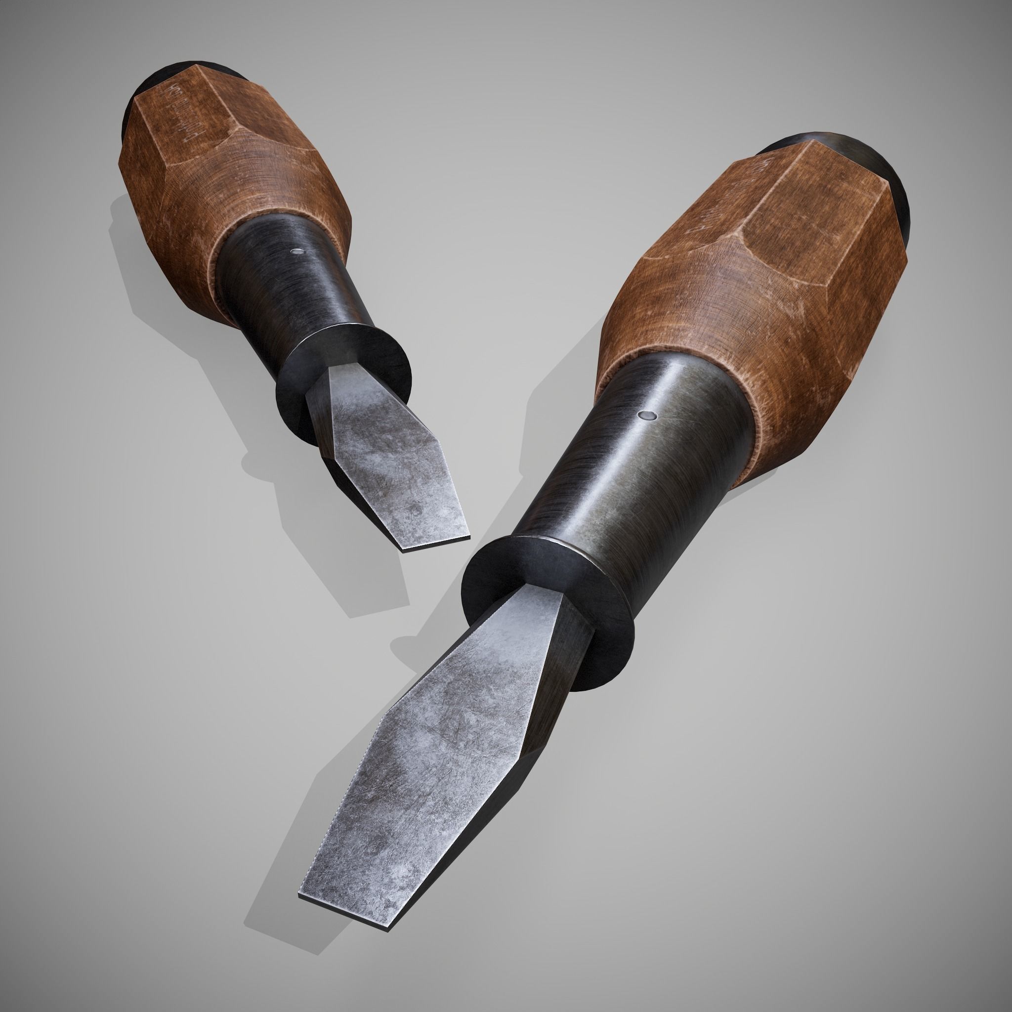 Old Screwdriver PBR High-poly 3D model 3D model_5