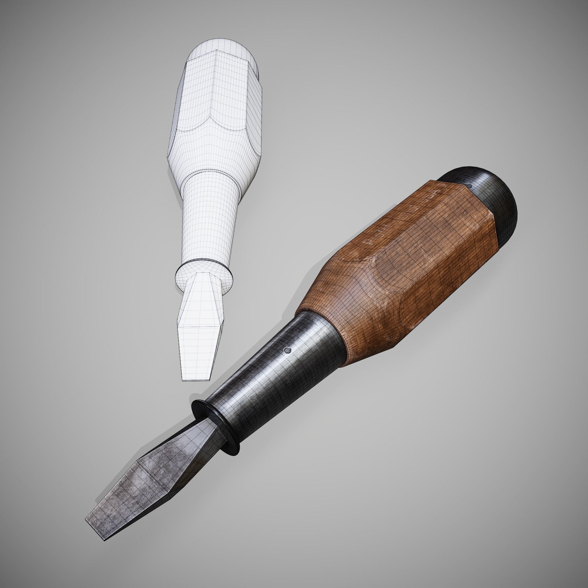 Old Screwdriver PBR High-poly 3D model 3D model_6