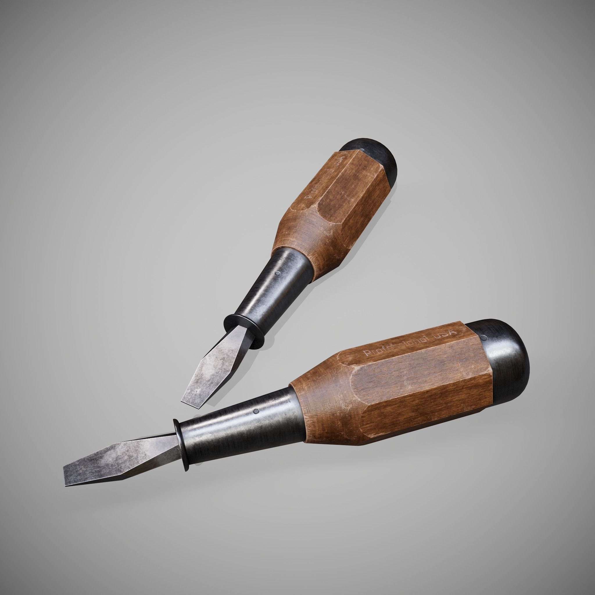 Old Screwdriver PBR High-poly 3D model 3D model_2