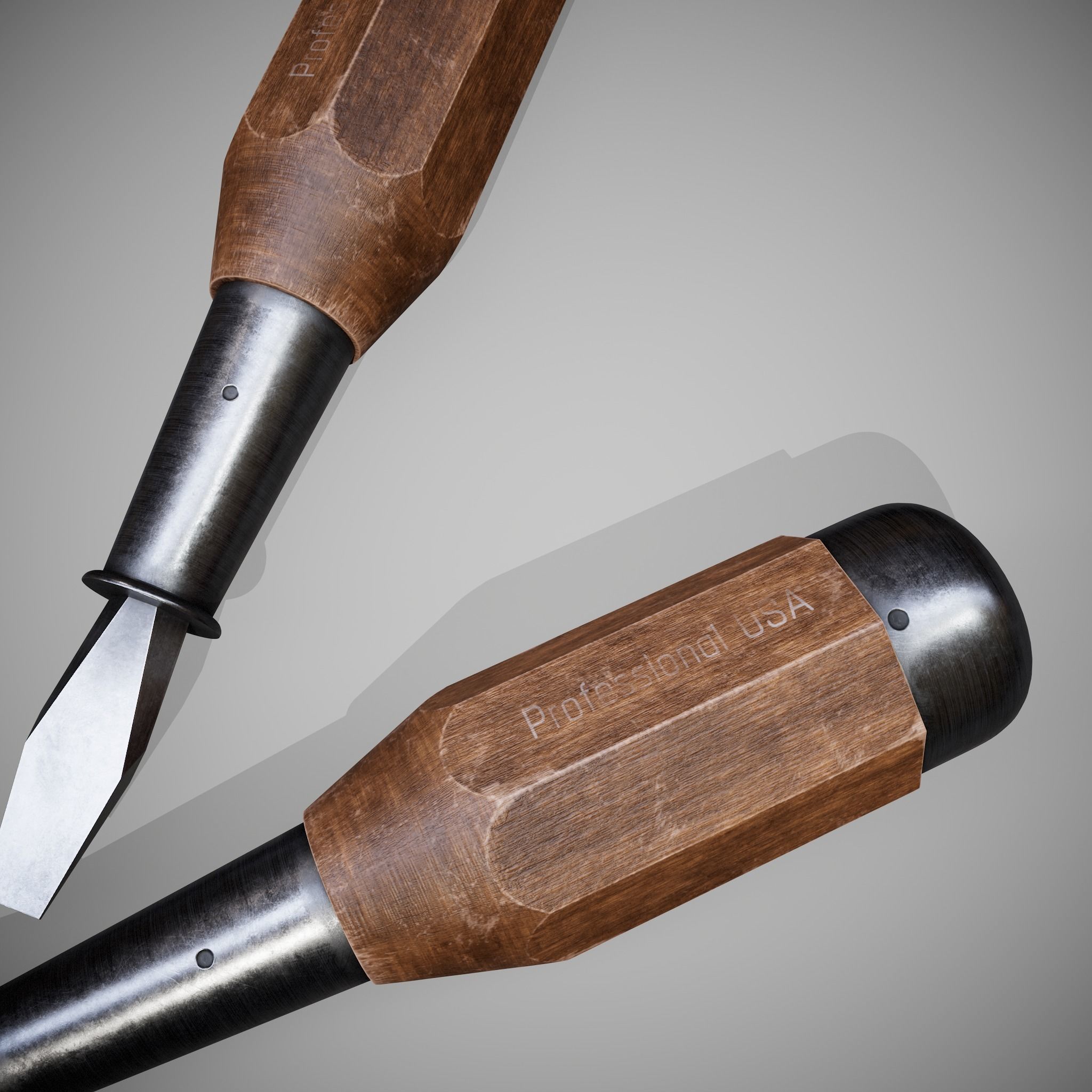 Old Screwdriver PBR High-poly 3D model 3D model_4