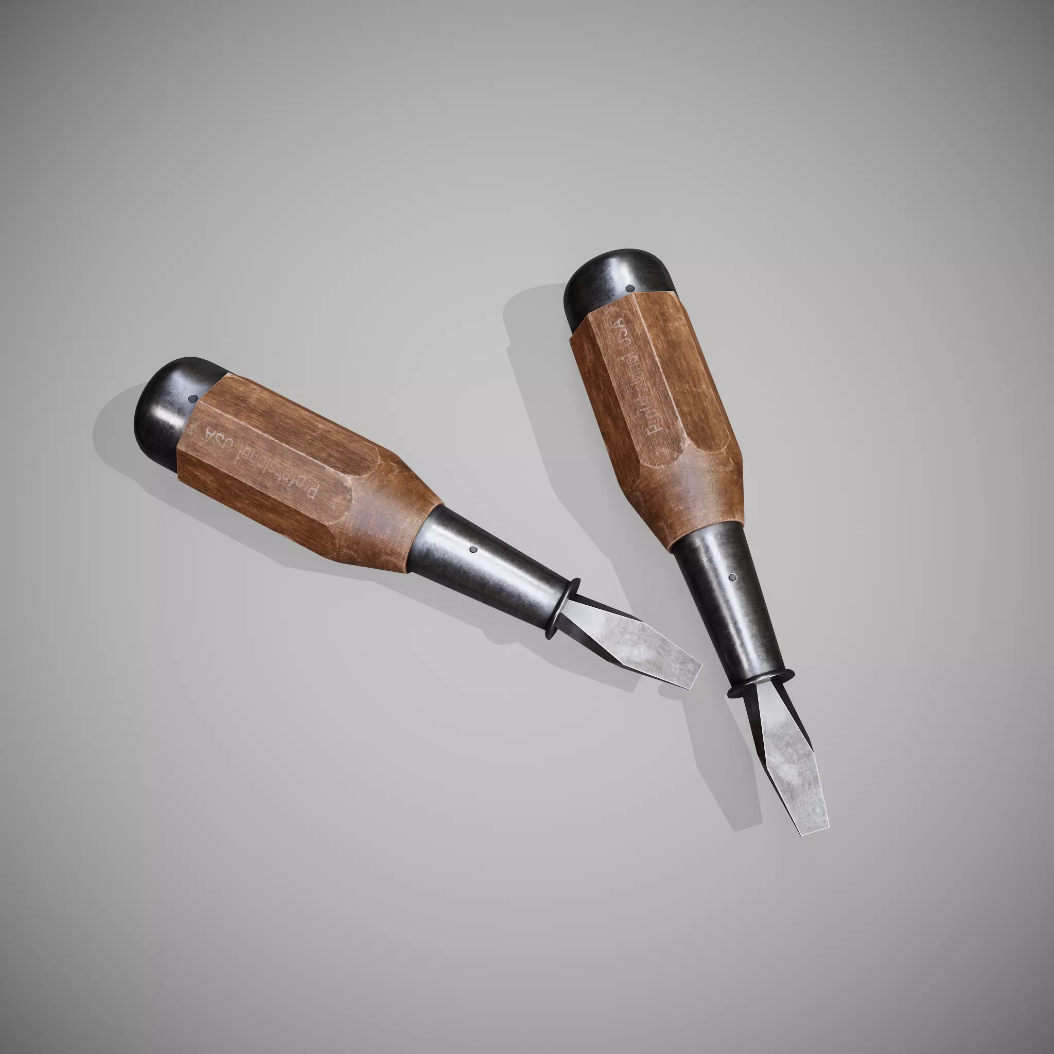 Old Screwdriver PBR High-poly 3D model 3D model_0