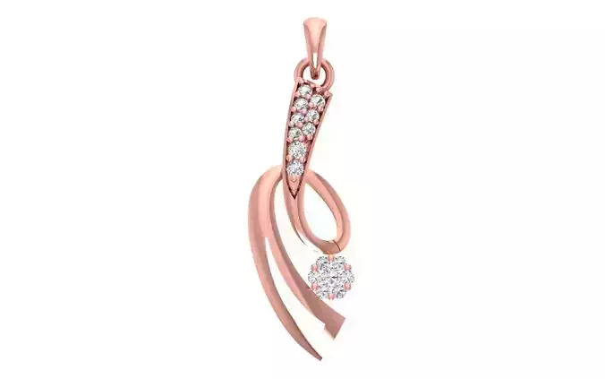 Women Diamond Pendants 3dm STL OBJ FBX Renders Details