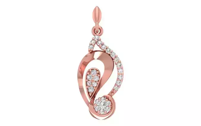 Women Diamond Pendants 3dm STL OBJ FBX Renders Details