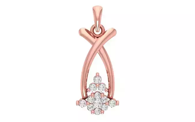 Women Diamond Pendants 3dm STL OBJ FBX Renders Details