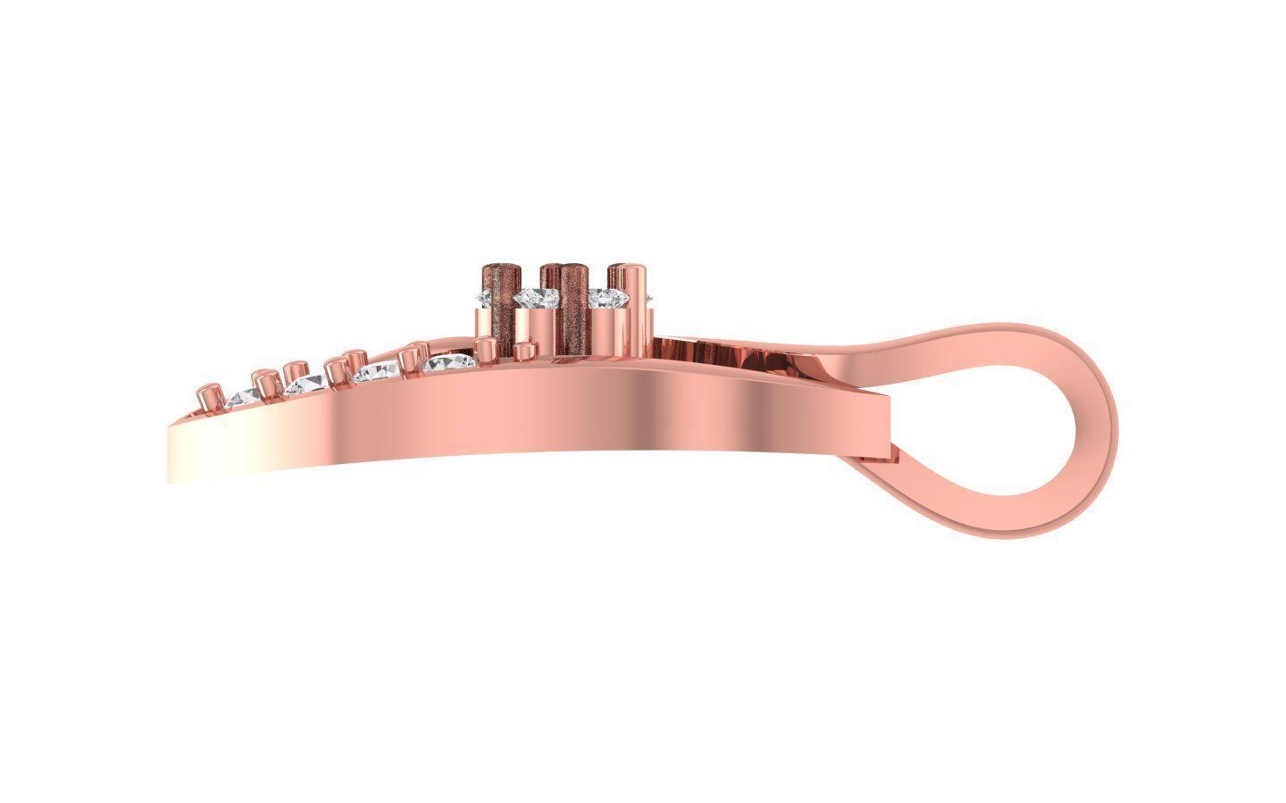 Women Diamond Pendants 3dm STL OBJ FBX Renders Details 3D print model_1