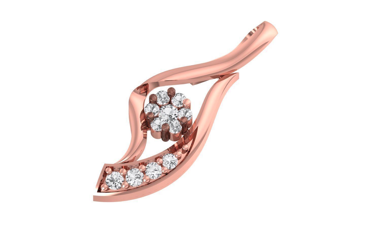 Women Diamond Pendants 3dm STL OBJ FBX Renders Details 3D print model_2