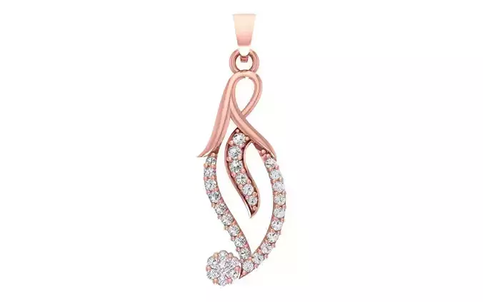 Women Diamond Pendants 3dm STL OBJ FBX Renders Details