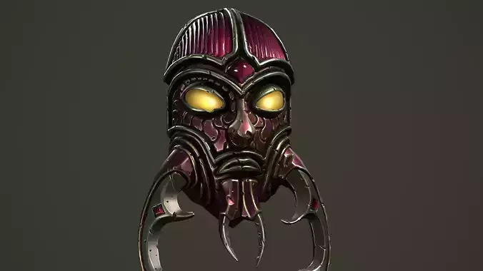 Scarab mask Low-poly 3D model