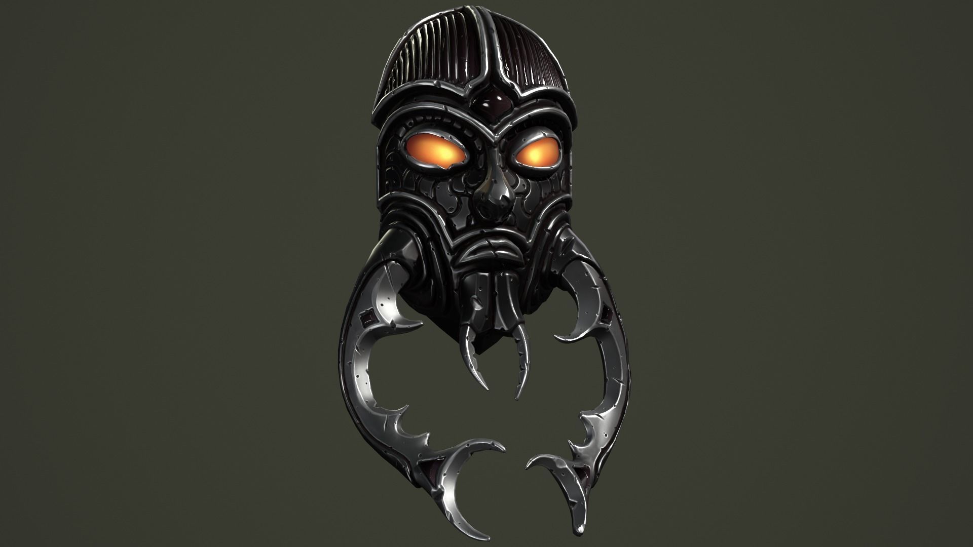 Scarab mask Low-poly 3D model_17