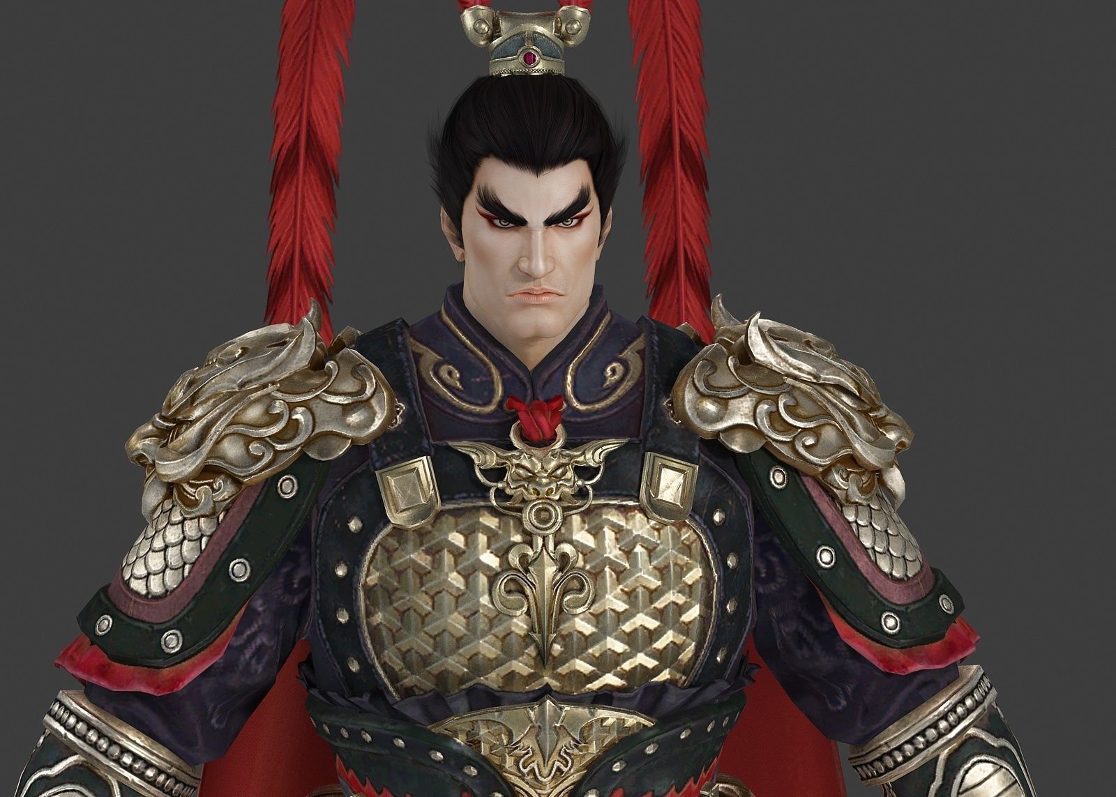 The armor of the general of the Ming Dynasty 3D model_1