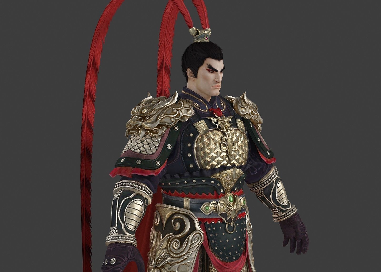 The armor of the general of the Ming Dynasty 3D model_4