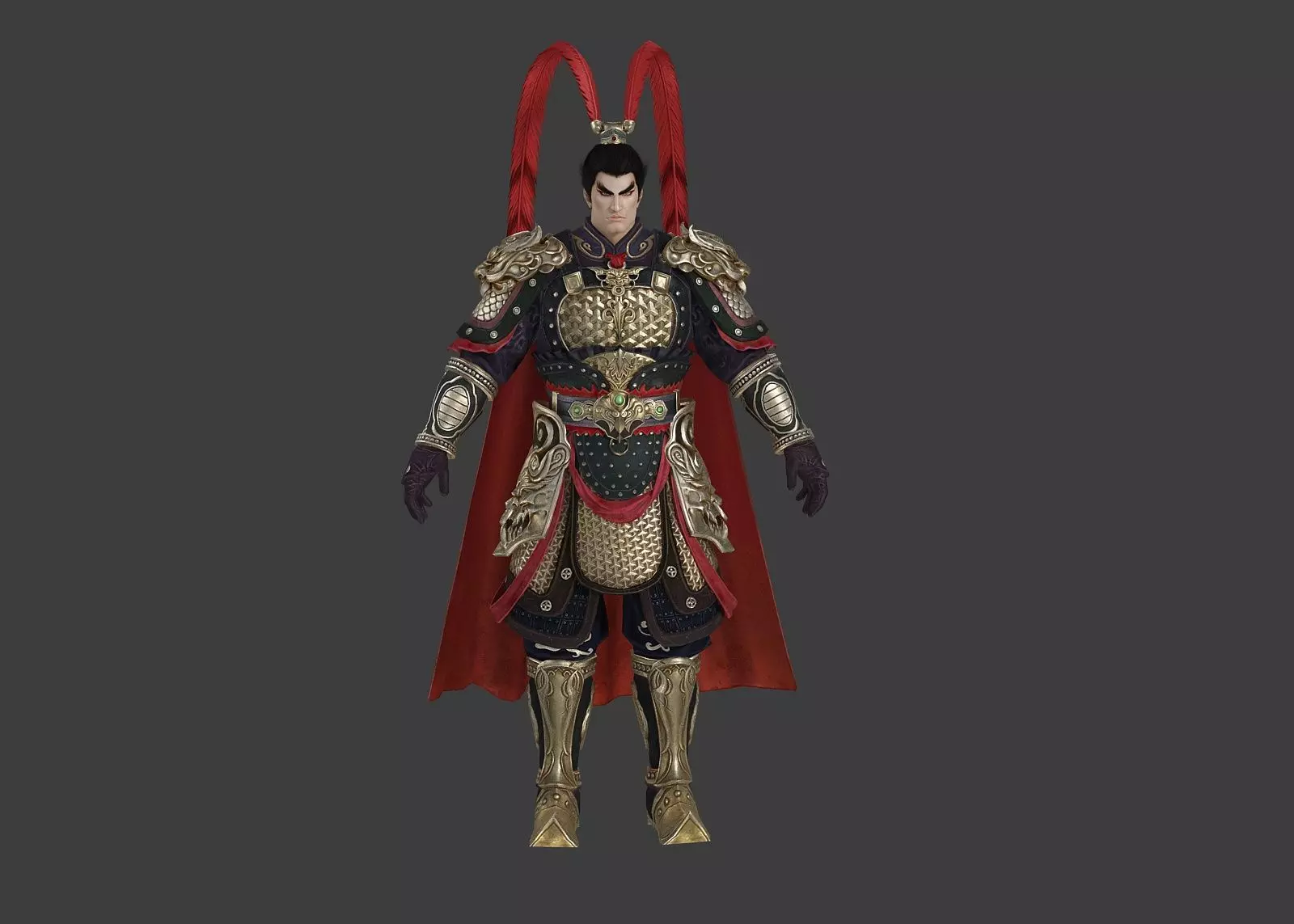 The armor of the general of the Ming Dynasty 3D model_0