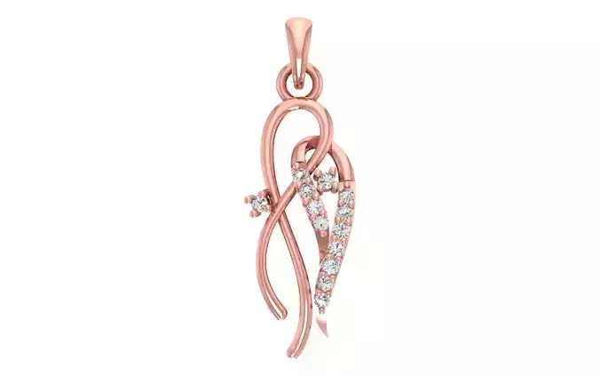 Women Diamond Pendants 3dm STL OBJ FBX Renders Details