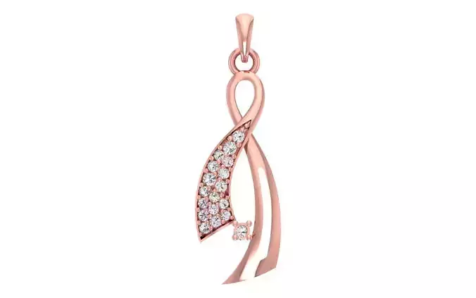 Women Diamond Pendants 3dm STL OBJ FBX Renders Details