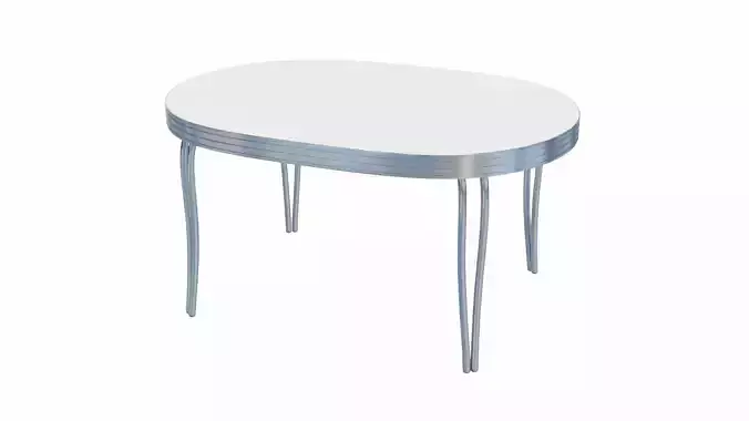 Retro Dinette Table Low-poly 3D model