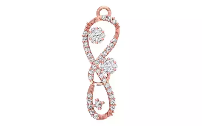 Women Diamond Pendants 3dm STL OBJ FBX Renders Details