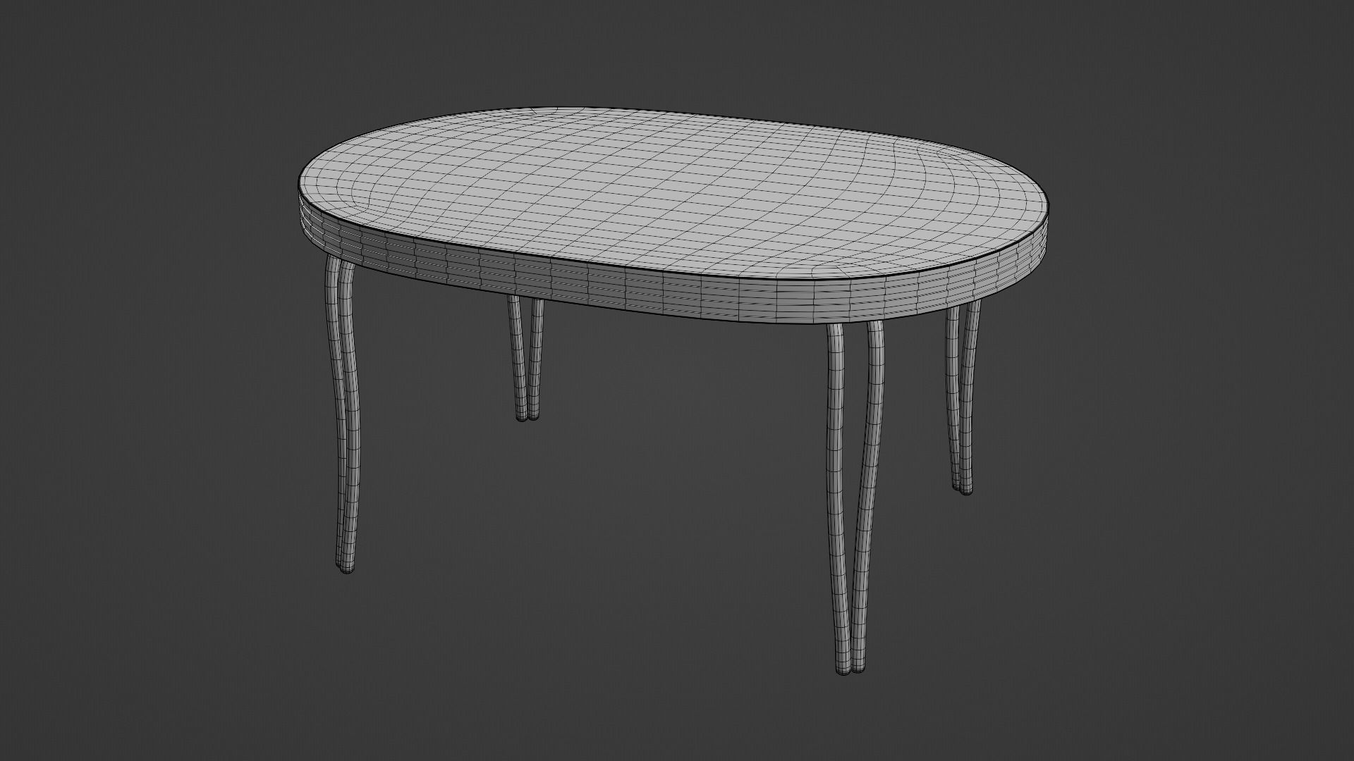 Retro Dinette Set Low-poly 3D model_19