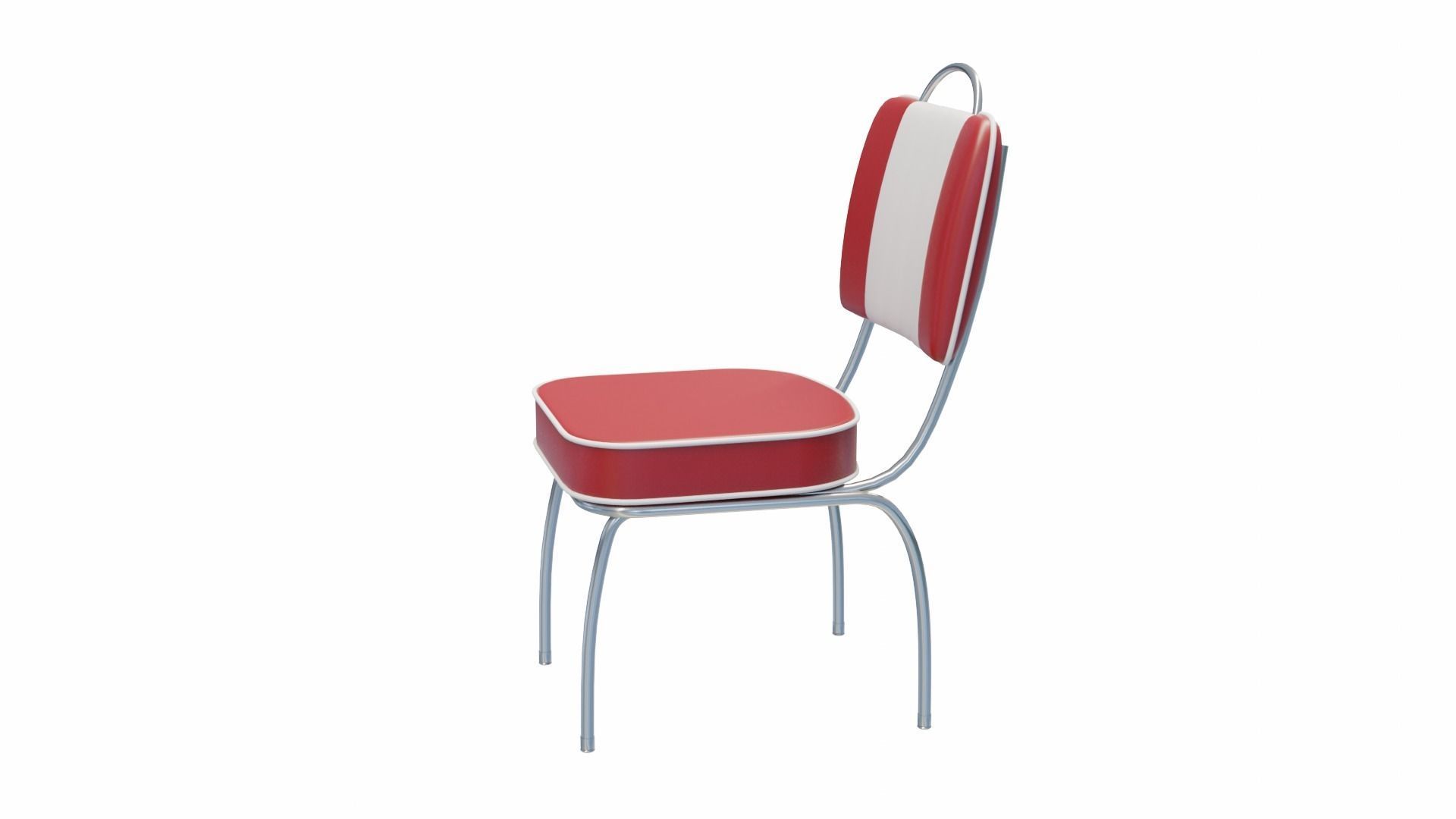 Retro Dinette Set Low-poly 3D model_6