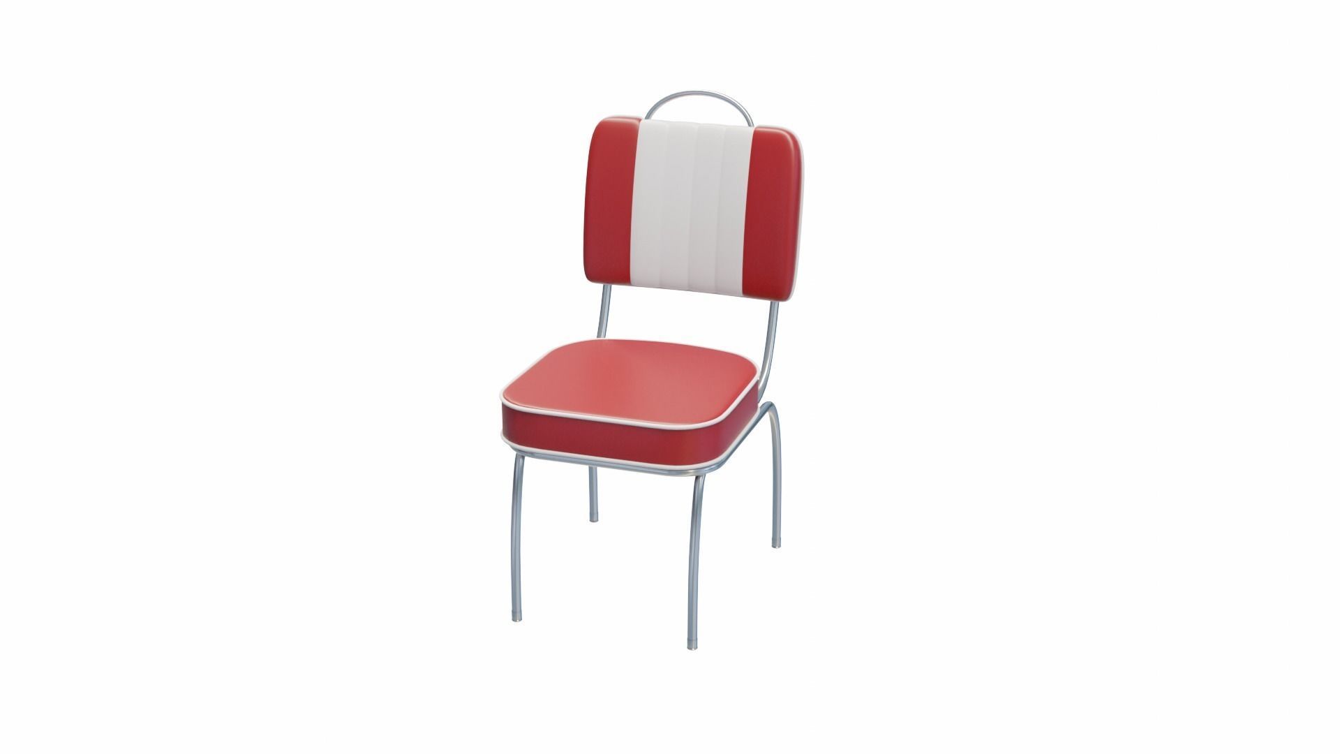 Retro Dinette Set Low-poly 3D model_5
