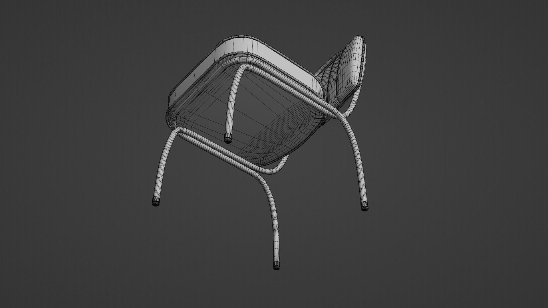 Retro Dinette Set Low-poly 3D model_17