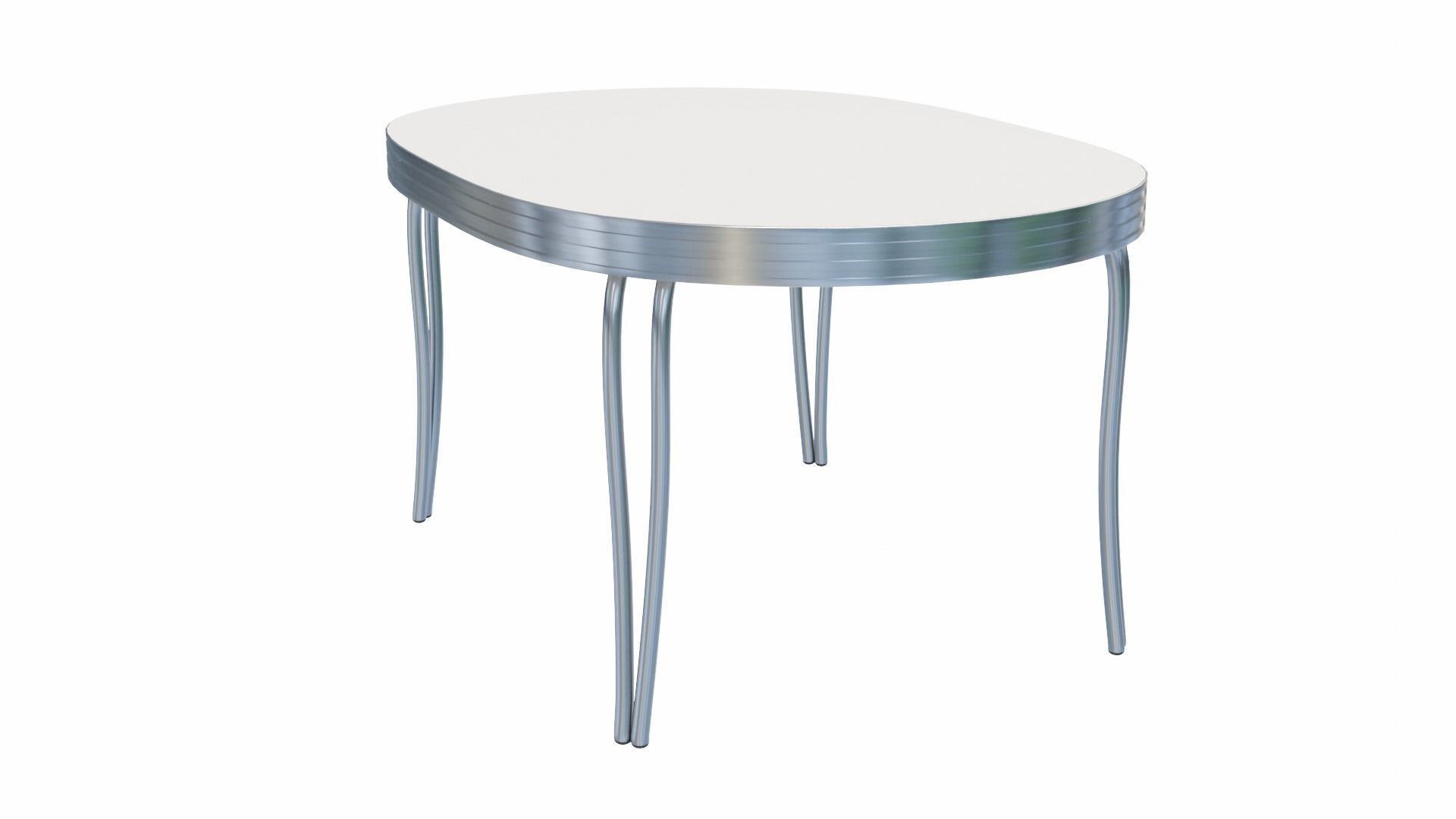 Retro Dinette Set Low-poly 3D model_10