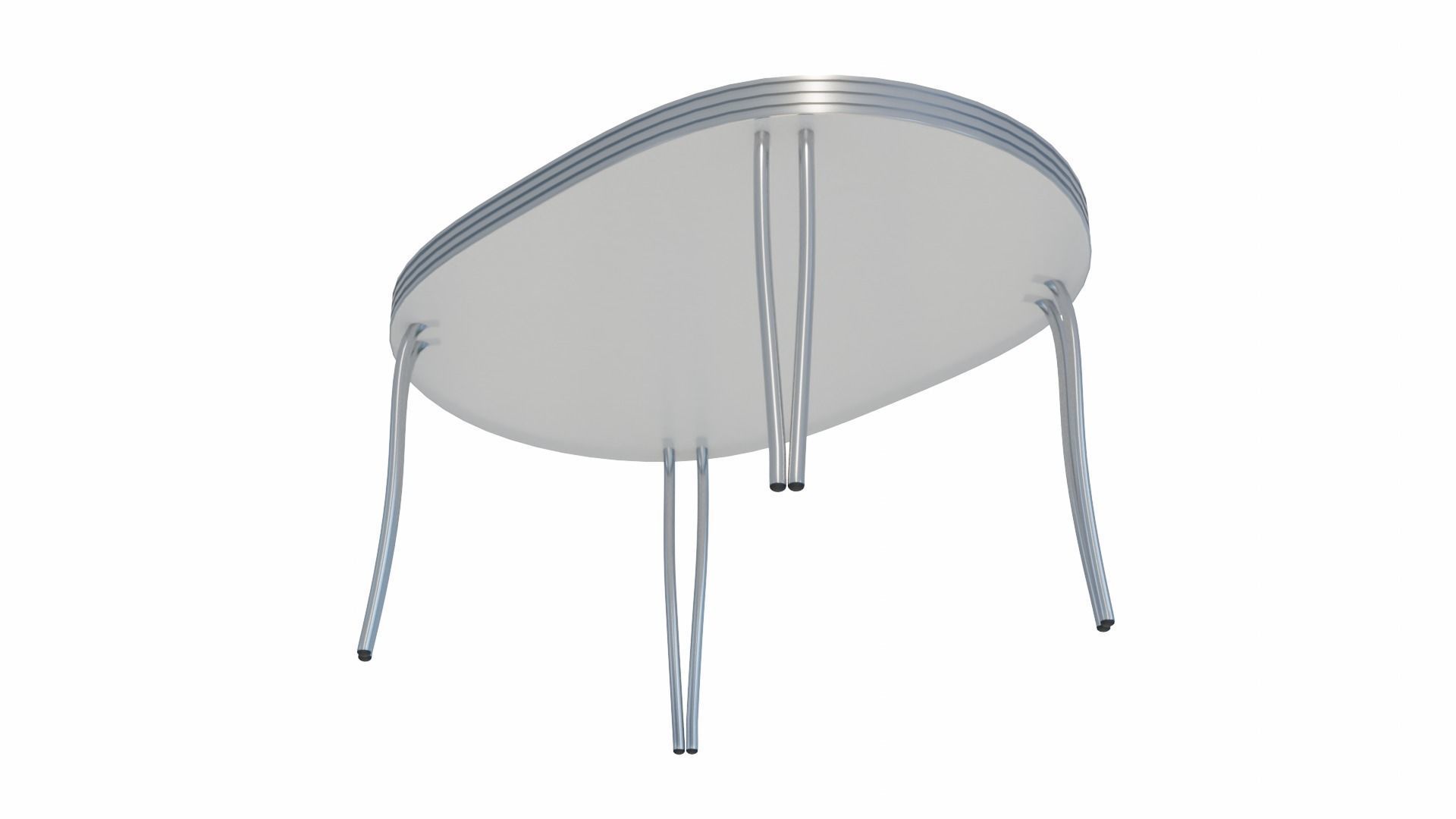 Retro Dinette Set Low-poly 3D model_11