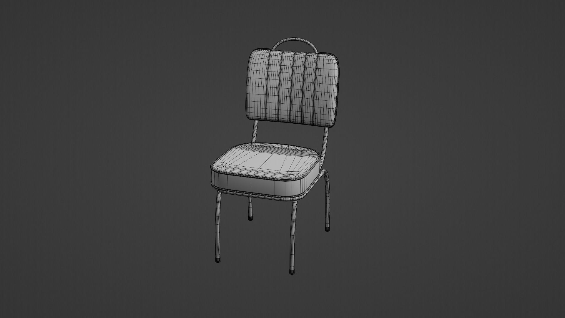 Retro Dinette Set Low-poly 3D model_14