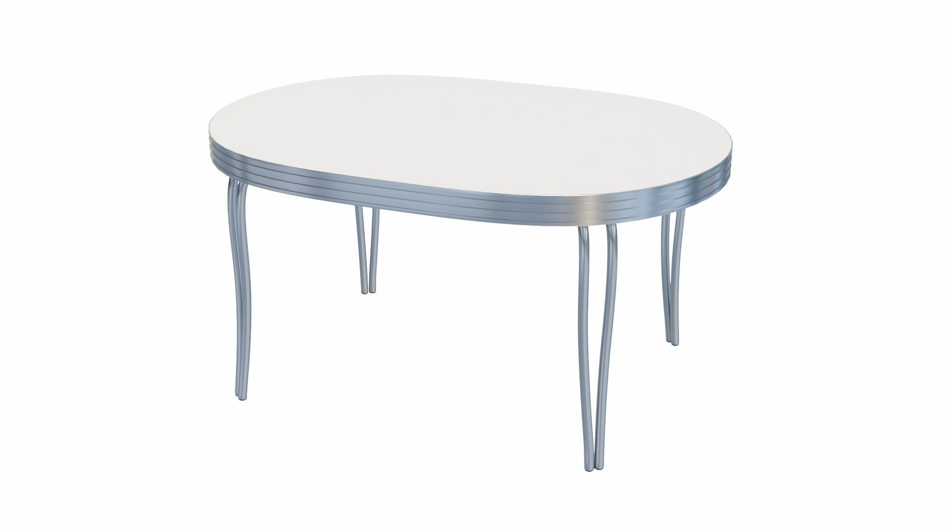 Retro Dinette Set Low-poly 3D model_9