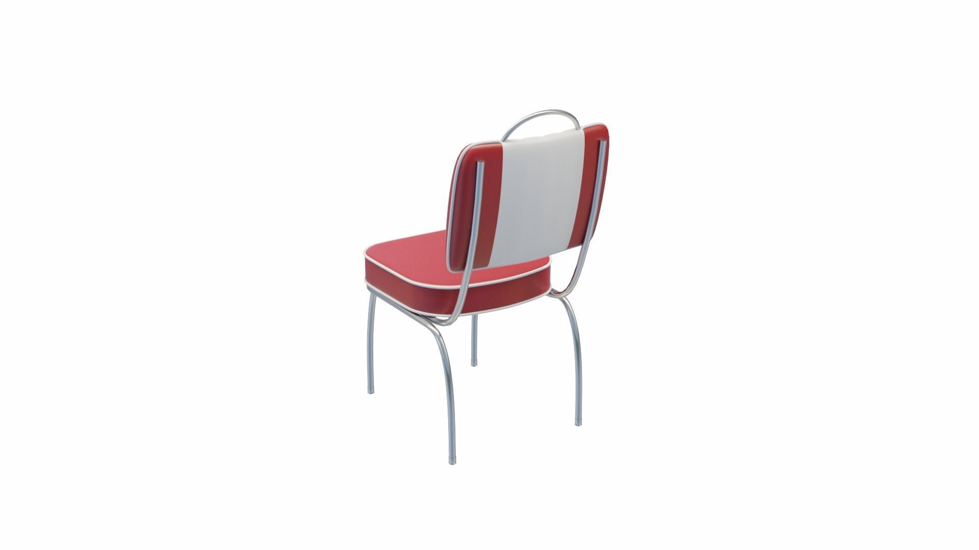 Retro Dinette Set Low-poly 3D model_7