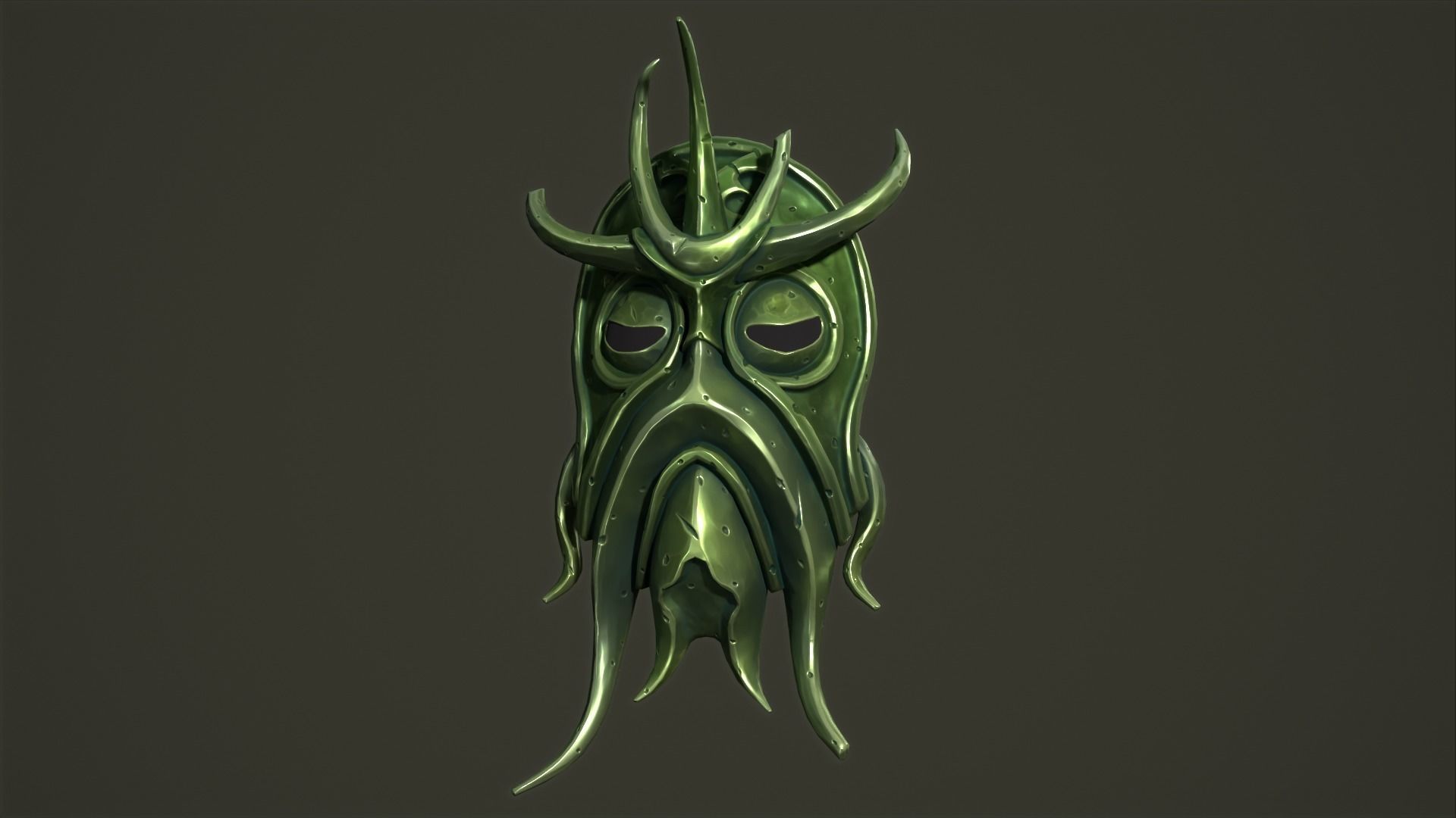 Cultist mask Low-poly 3D model_5