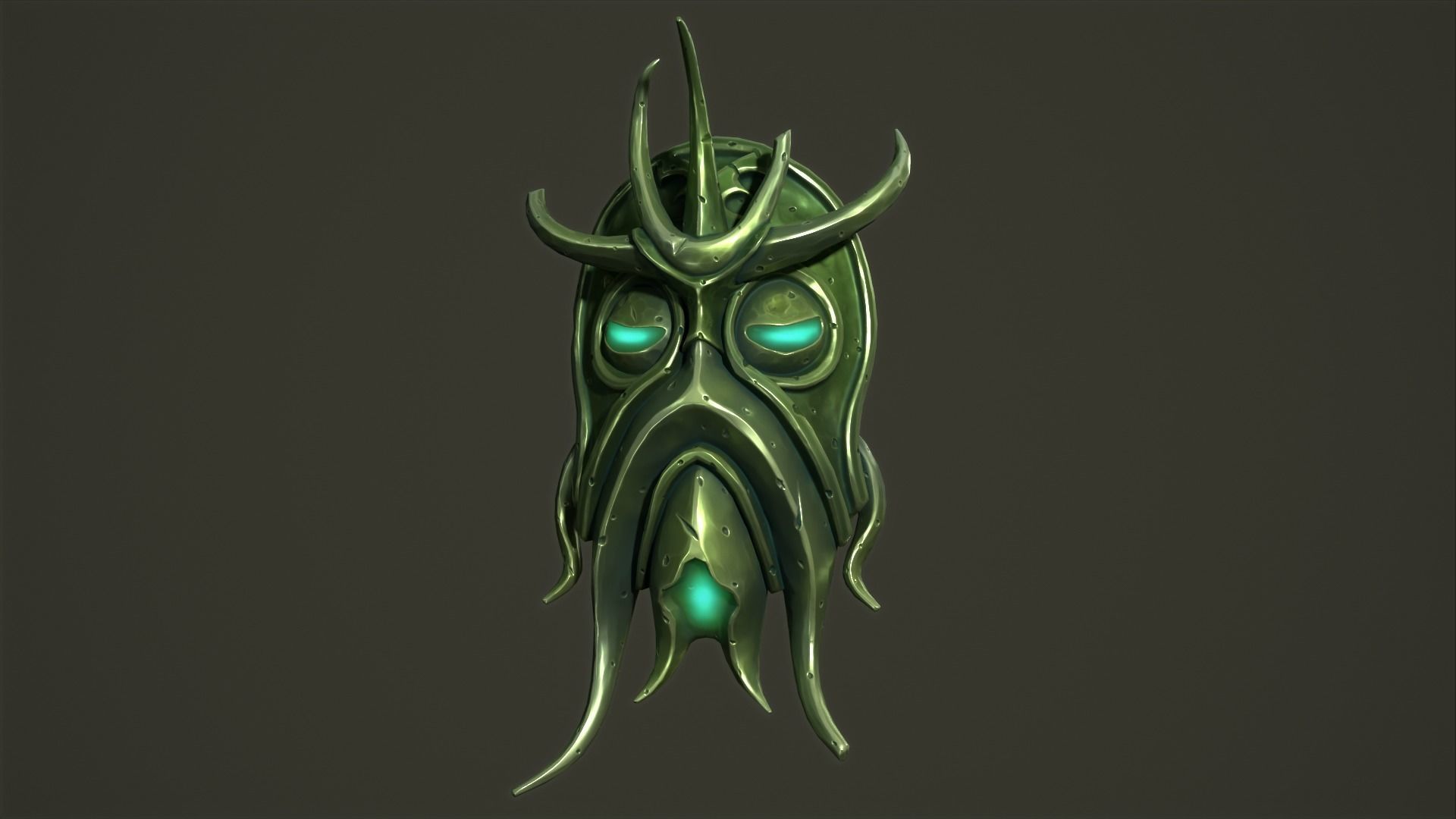 Cultist mask Low-poly 3D model_6