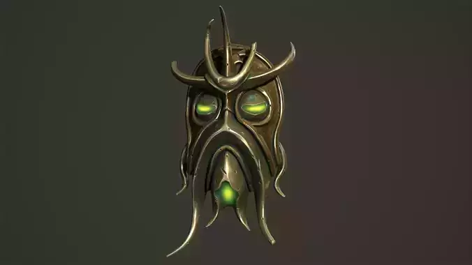 Cultist mask Low-poly 3D model