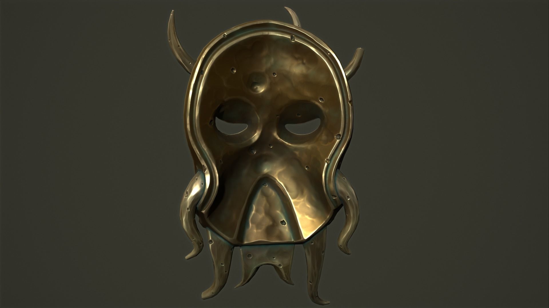 Cultist mask Low-poly 3D model_19
