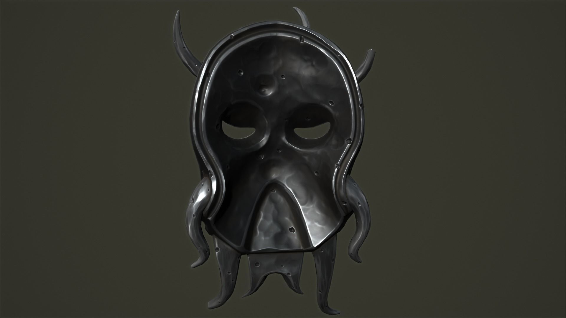 Cultist mask Low-poly 3D model_22