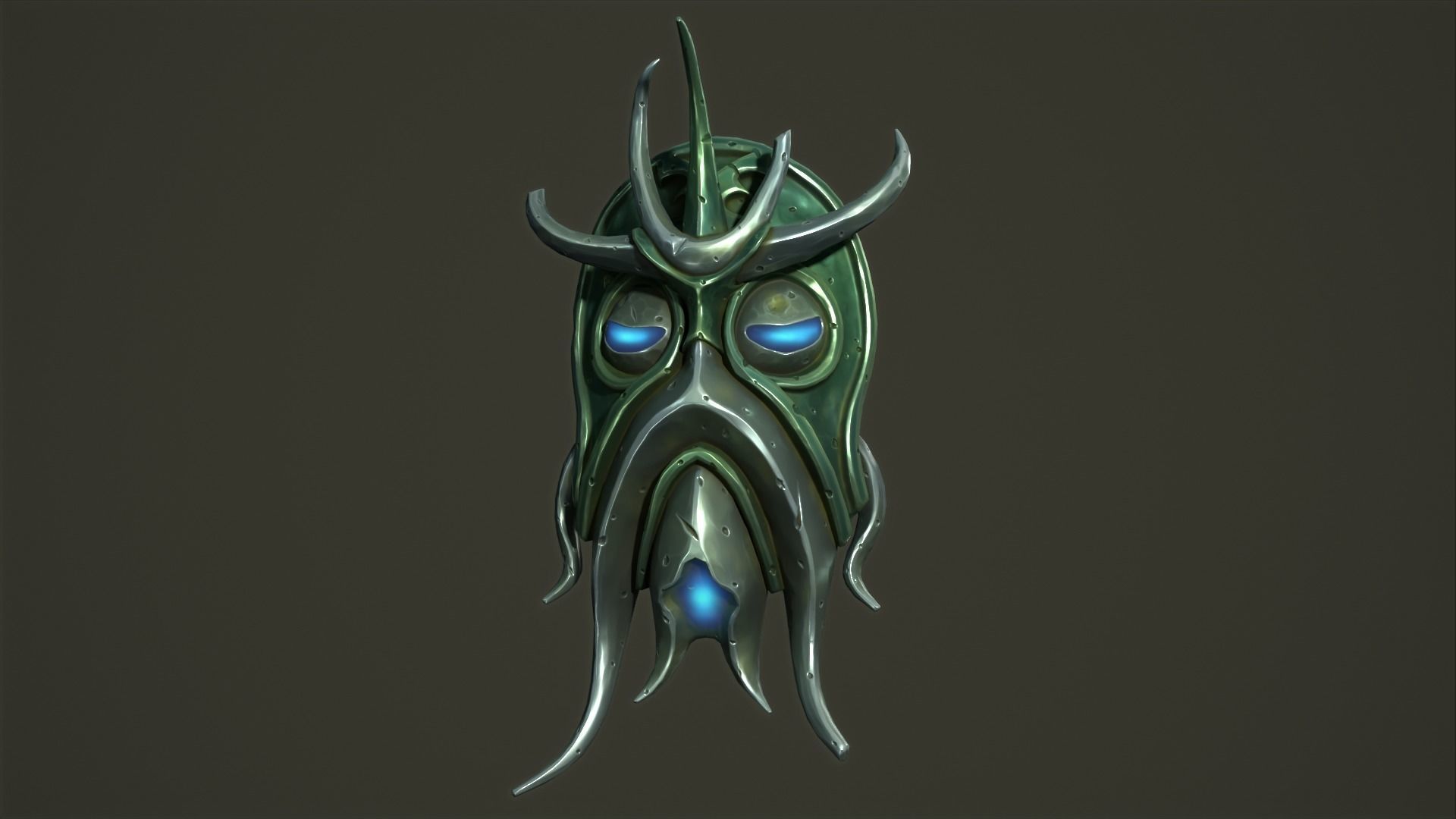 Cultist mask Low-poly 3D model_4