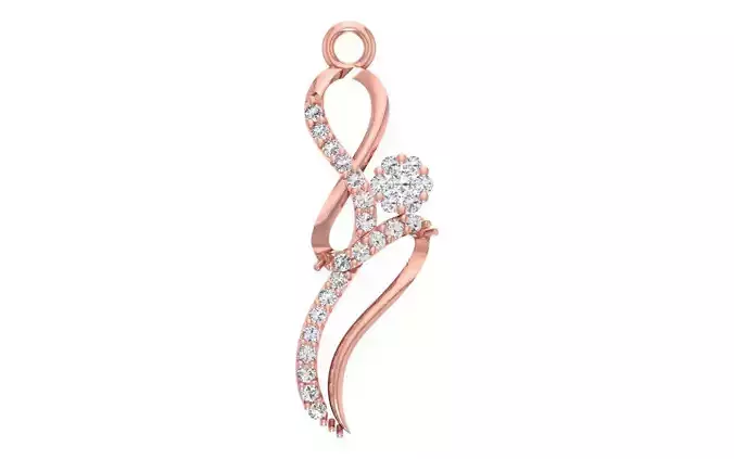 Women Diamond Pendants 3dm STL OBJ FBX Renders Details