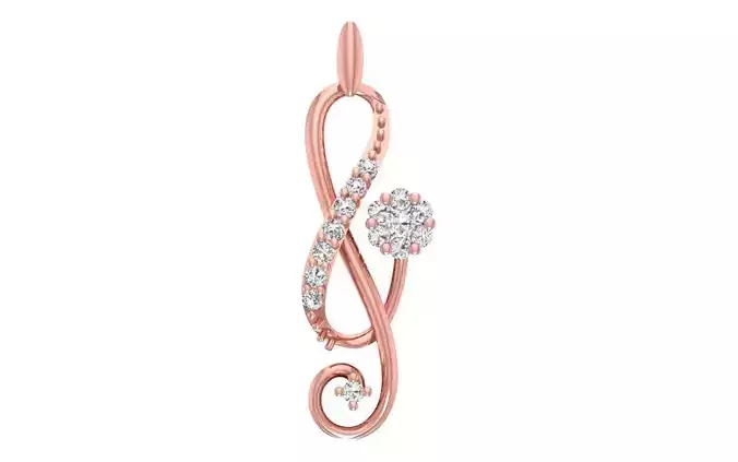 Women Diamond Pendants 3dm STL OBJ FBX Renders Details