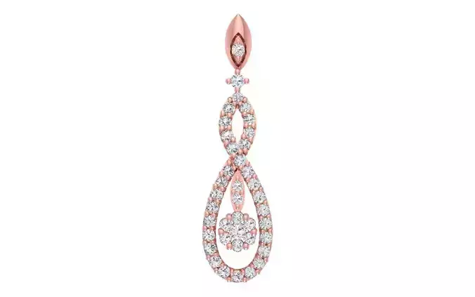 Women Diamond Pendants 3dm STL OBJ FBX Renders Details